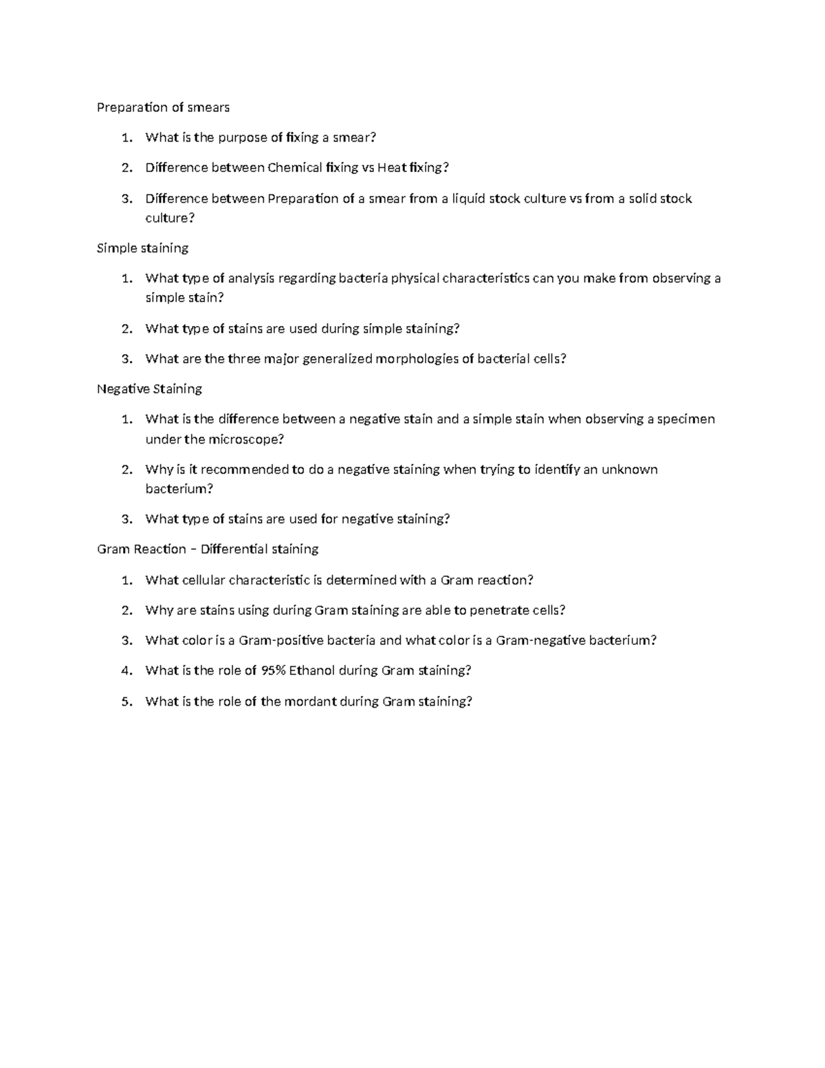 Lab Exam Outline - Questions professor asked at the end of the of ...