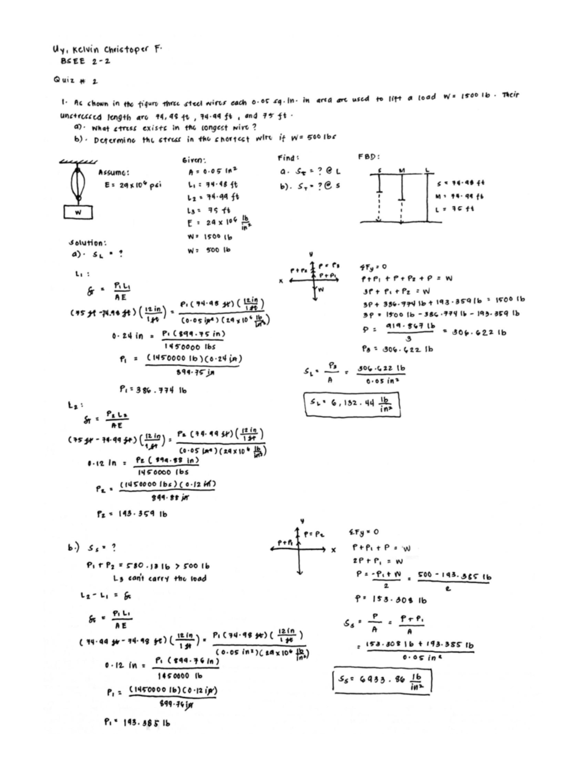 UY QUIZ 2 - Quiz - Bachelor of Science in Electrical Engineering - Studocu