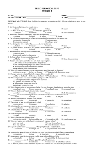 Pt Mathematics 4 Q3 - Third Quarter Exam - Third Periodical Test 