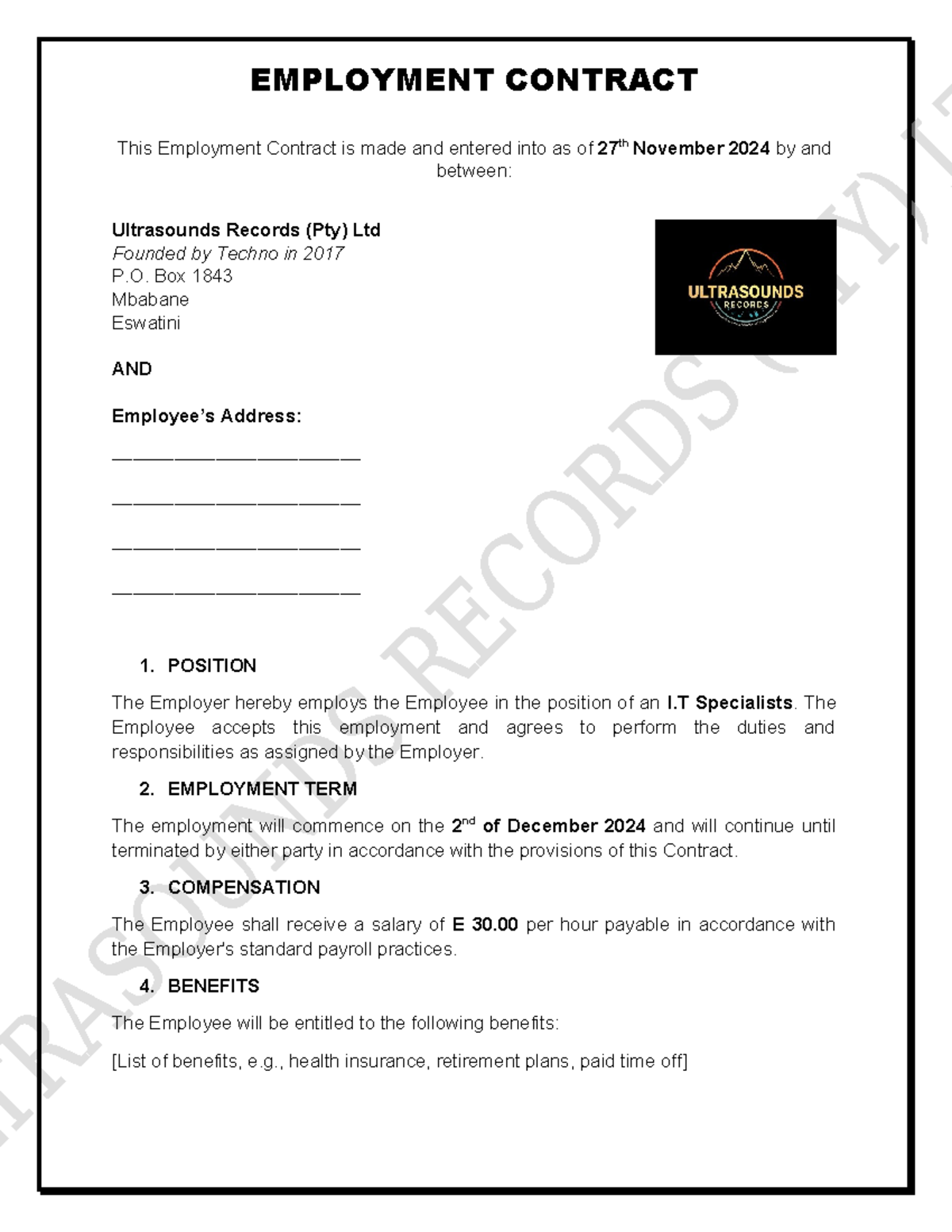 Contract Question 1 - Computer Application in Business Practice ...
