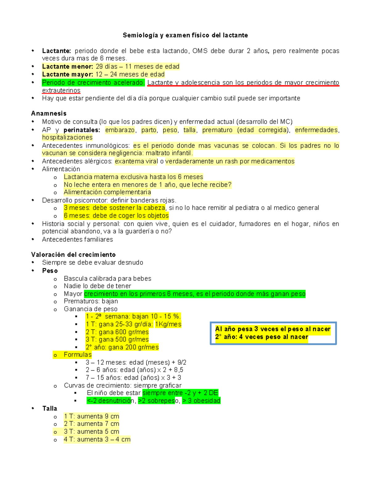 Semiología Y Examen Físico Del Lactante - Semiología Y Examen Físico ...