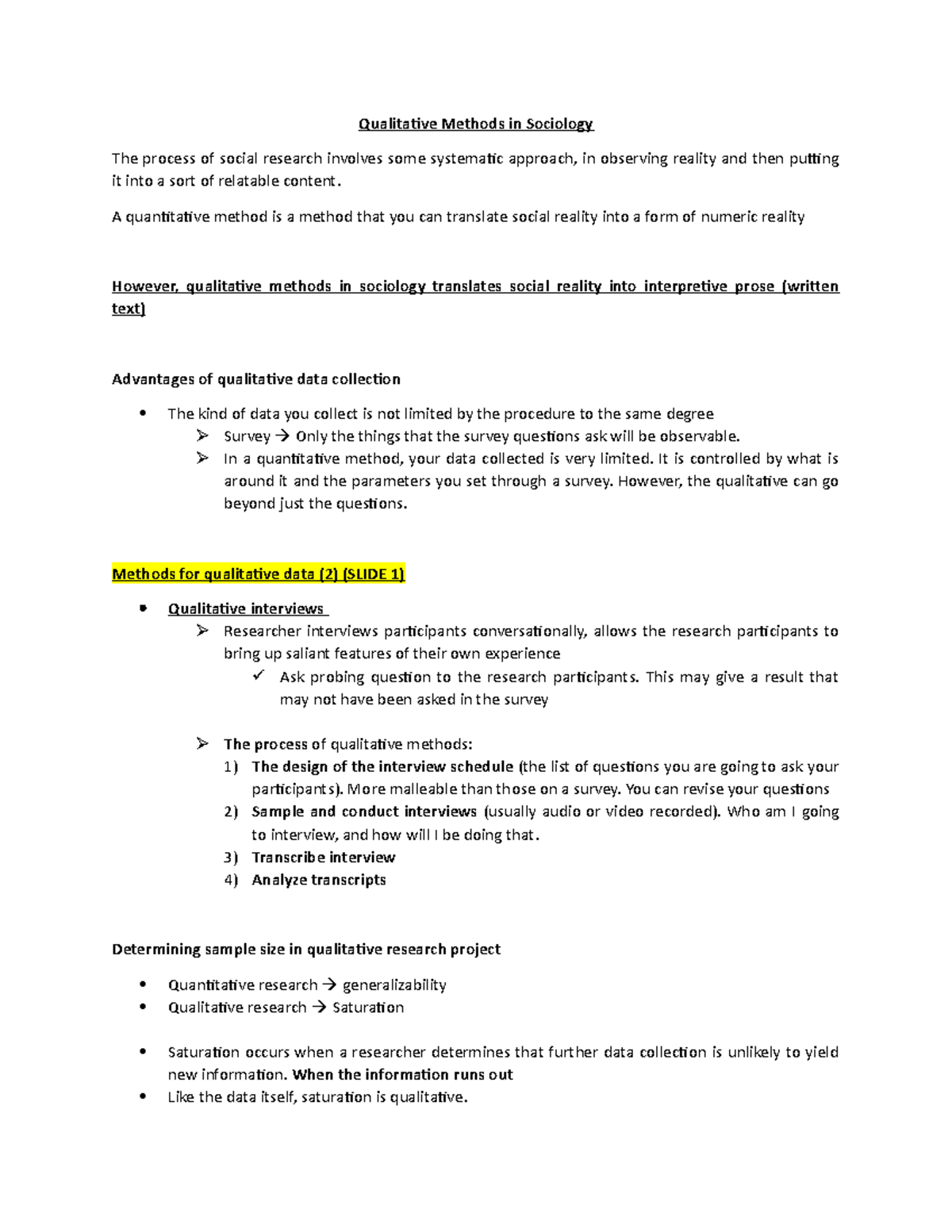 4 Qualitative Methods In Sociology Qualitative Methods In Sociology 