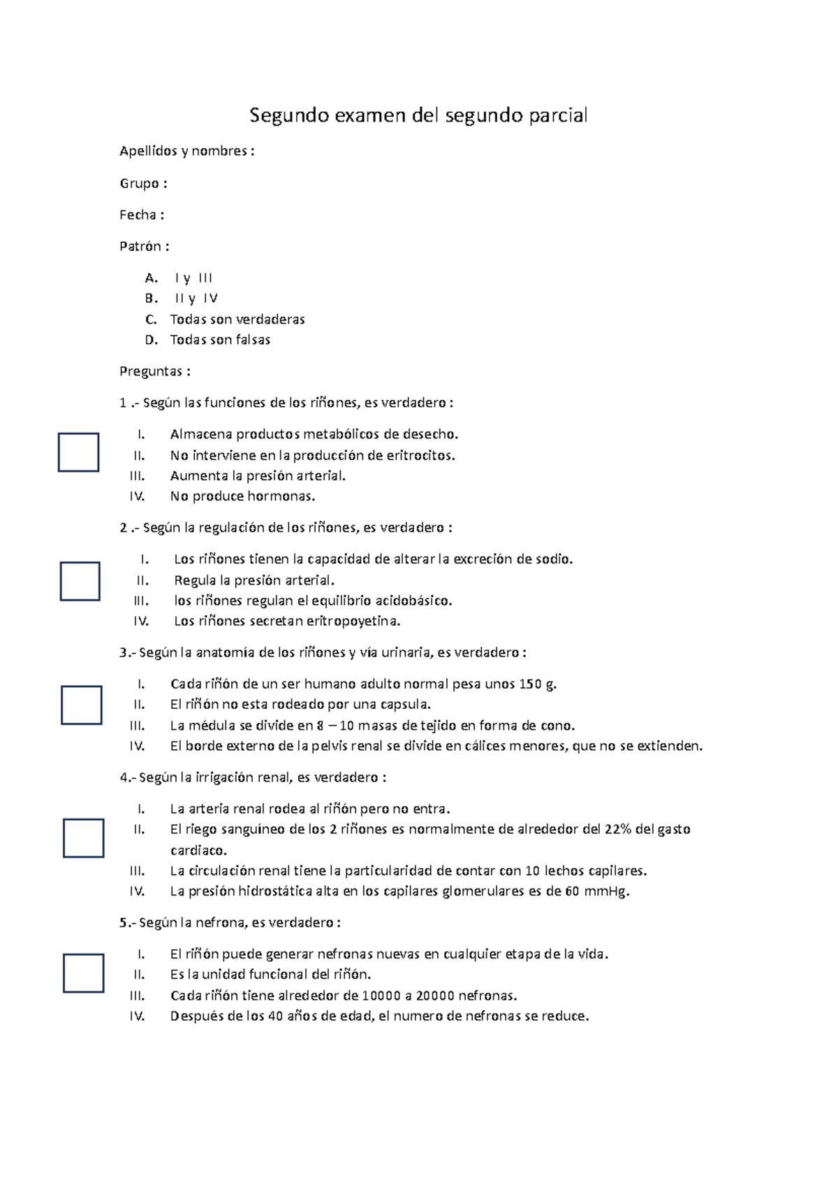 Segundo examen del segundo parcial - Segundo examen del segundo parcial ...