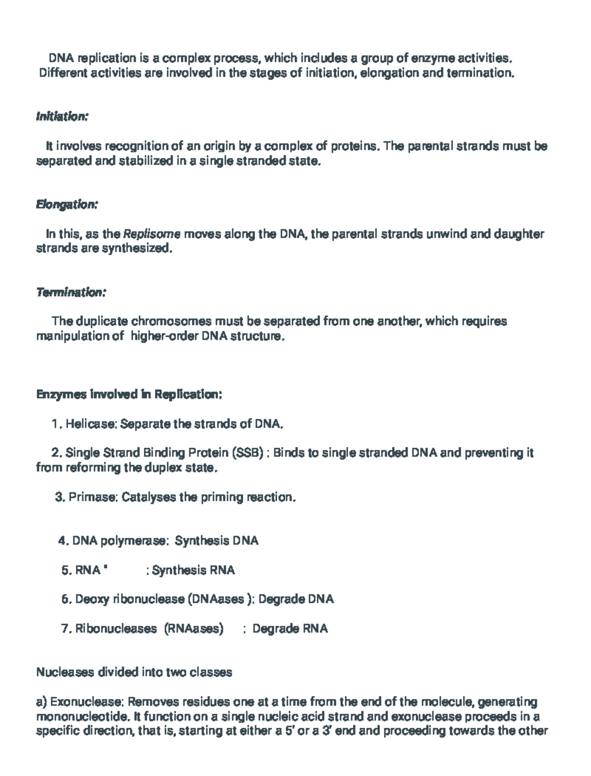 DNA Replication steps - DNA replication is a complex process, which ...