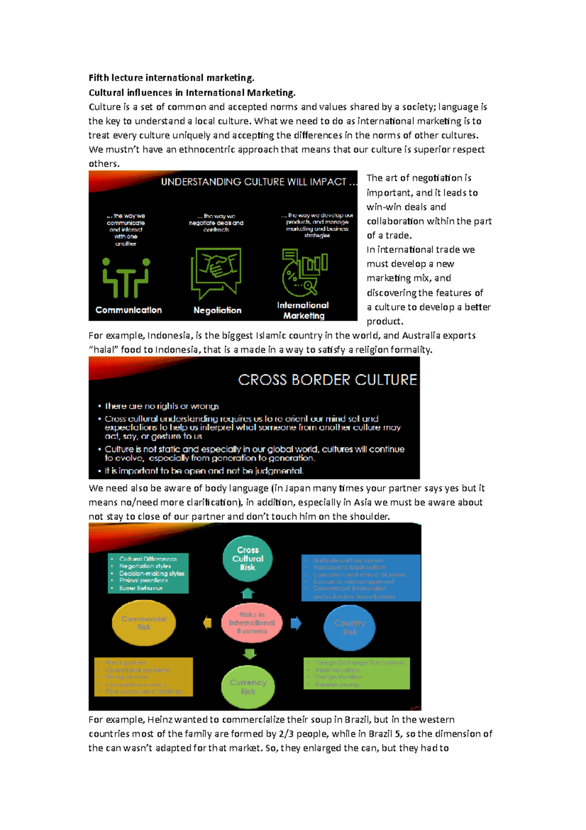 Fifth lecture international marketing - Cultural influences in ...