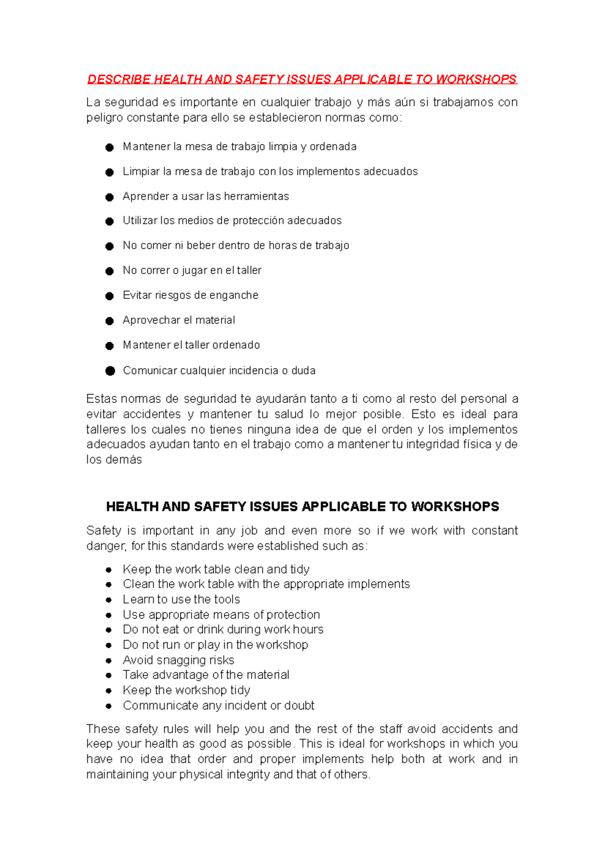 Foro - asD DS F fSF f ad fg FDF EF F - DESCRIBE HEALTH AND SAFETY ...