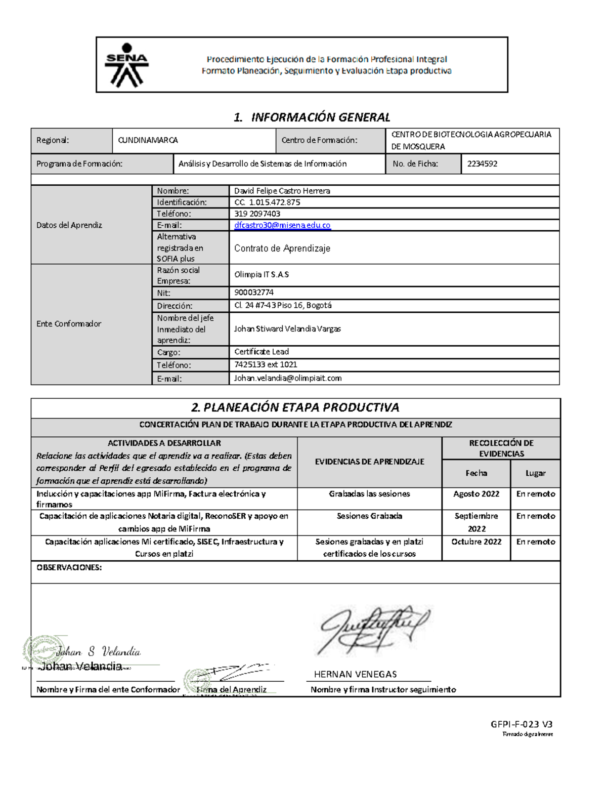 Evaluación parcial - apunte - GFPI-F-023 V 3 Firmado digitalmente 1 ...