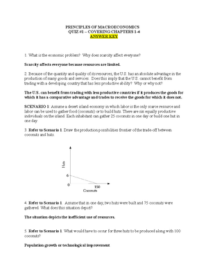 Quiz1 Questions - PRINCIPLES OF MACROECONOMICS QUIZ #1 – COVERING ...