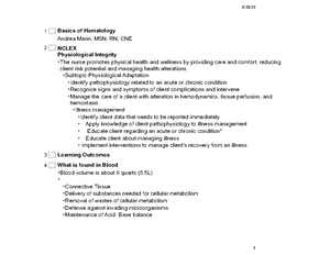 Patho Study Guide Exam 3 - Exam 3 Study Guide Ch. 26 Stress ...