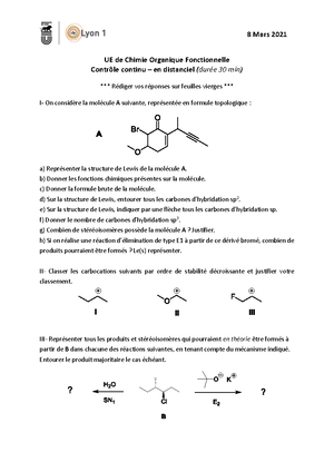 Fiche M Thodes D Analyse En Chimie Organique M Thodes Danalyse