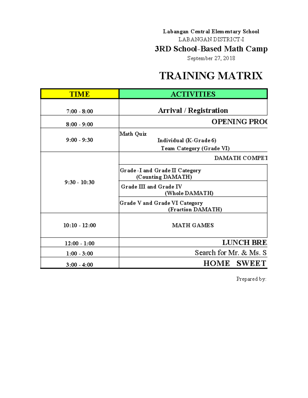 498010579 Math Camp Matrix - Labangan Central Elementary School ...