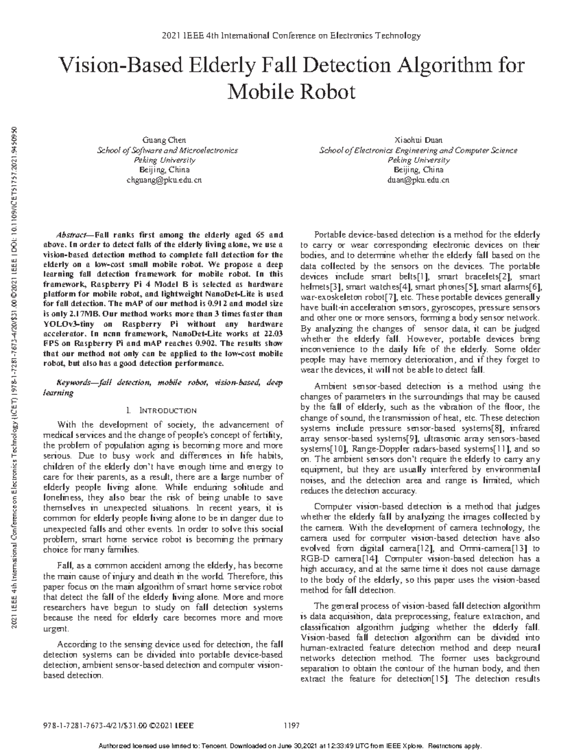 Icet51757 - Vision-Based Elderly Fall Detection Algorithm for Mobile ...
