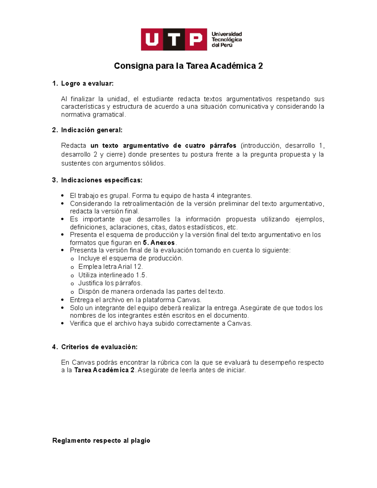 GC N04I Consigna TA 2 22C2A - Consigna Para La Tarea Académica 2 Logro ...