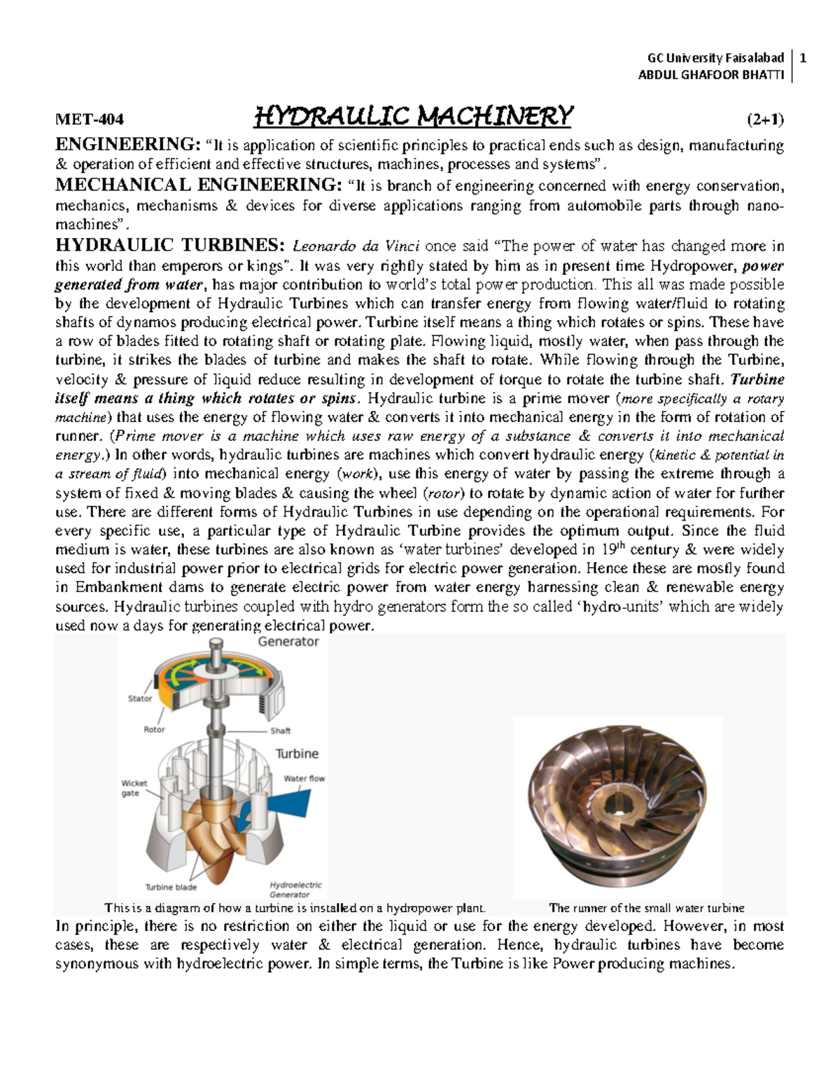 Class Lecture Notes Mid - Machine design - GCUF - Studocu