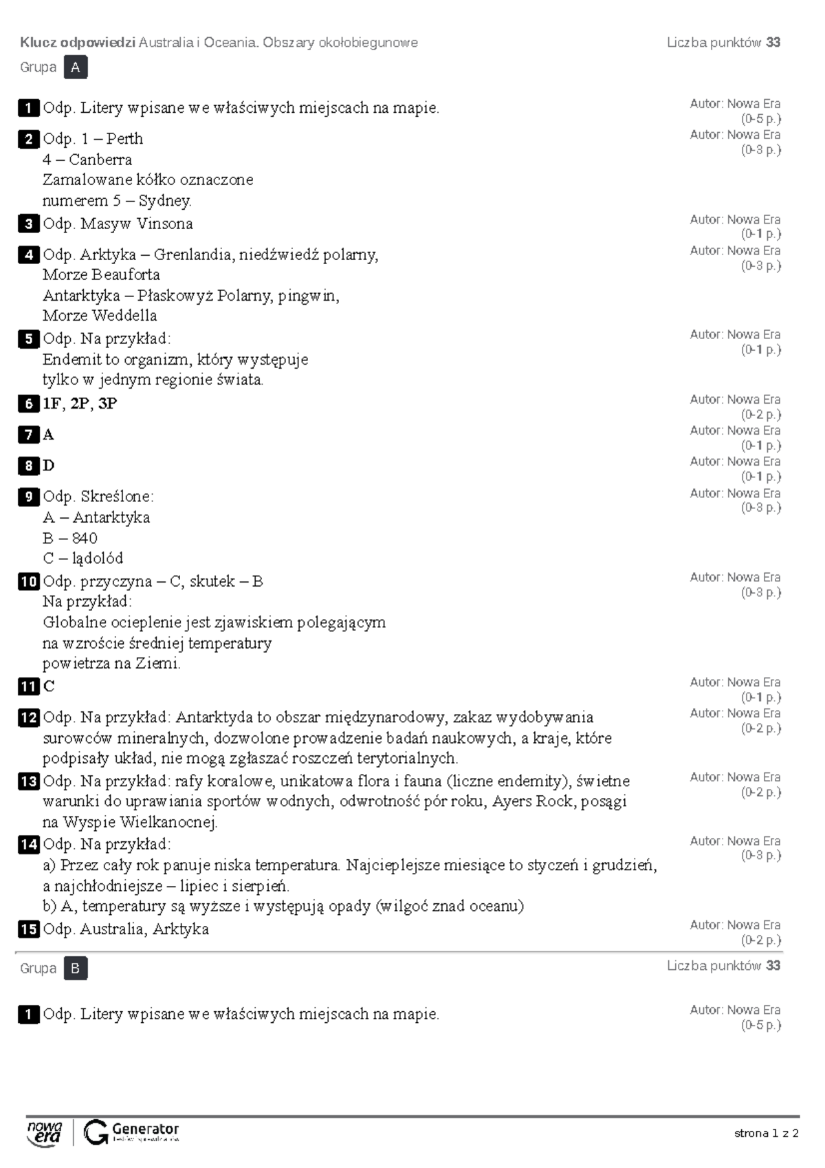 Geografia Australia I Oceania Sprawdzian www.studocu.com