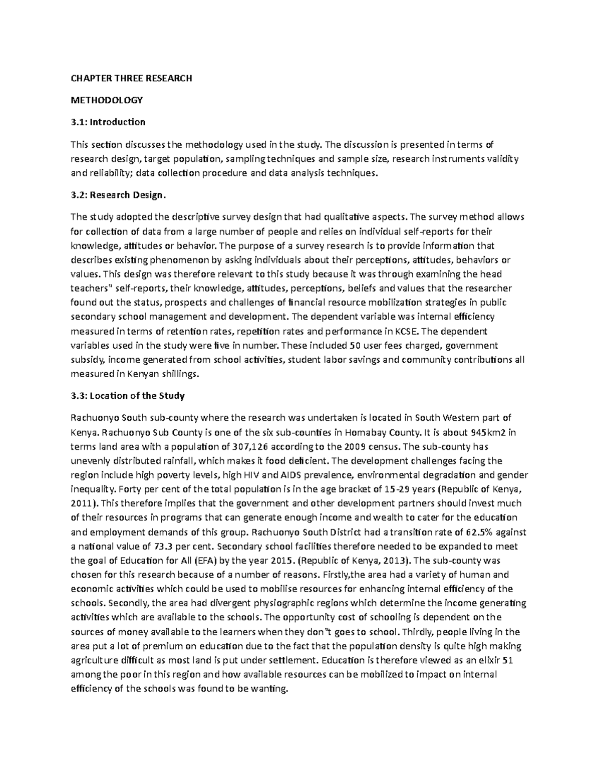 Chapter Three Research - CHAPTER THREE RESEARCH METHODOLOGY 3 ...