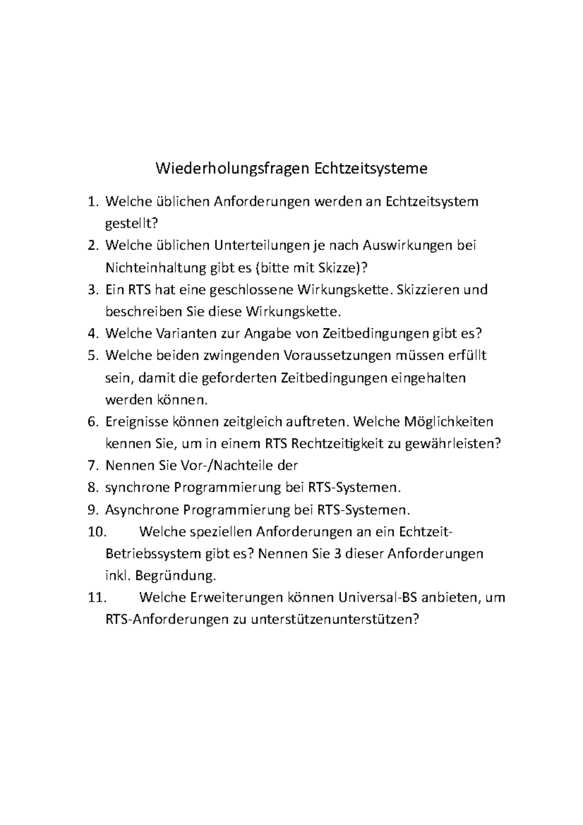 Wiederholungsfragen Echtzeitsysteme - Wiederholungsfragen ...