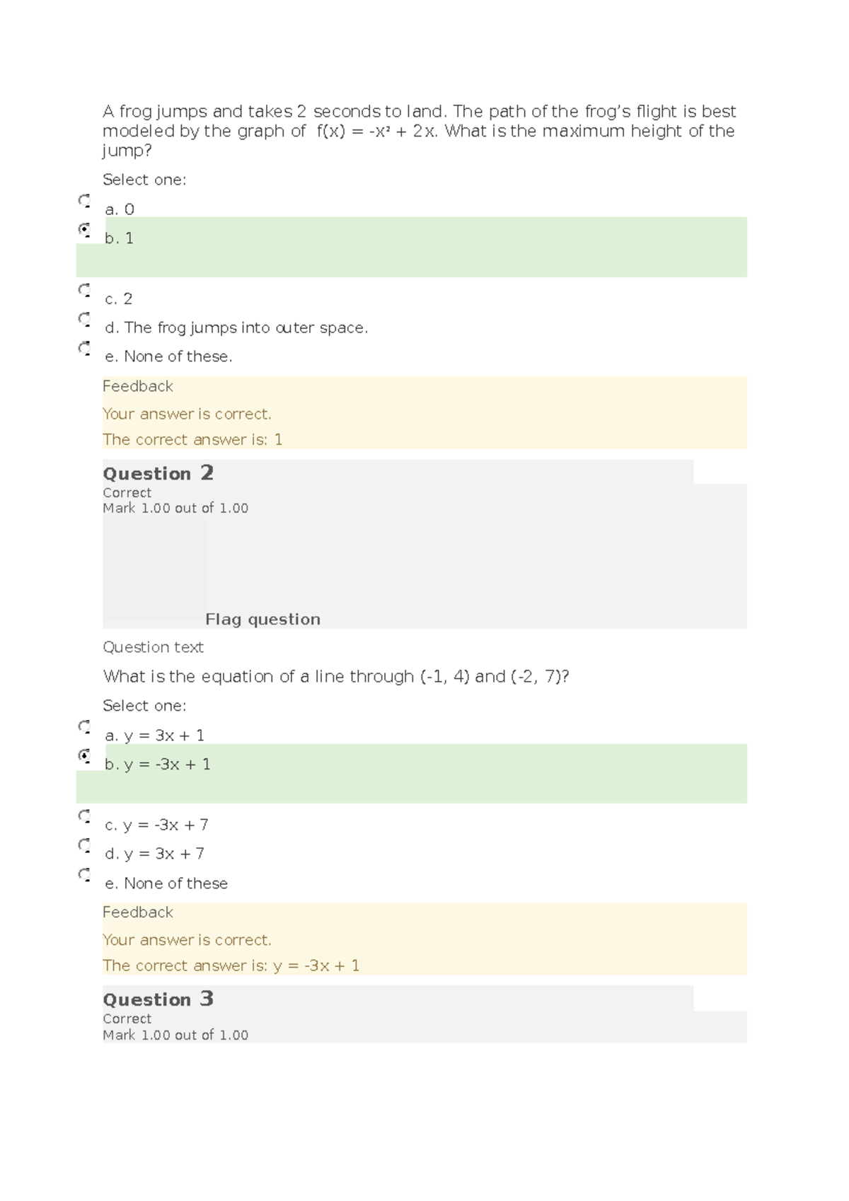 A frog jumps and takes 2 seconds to land - The path of the frog’s ...