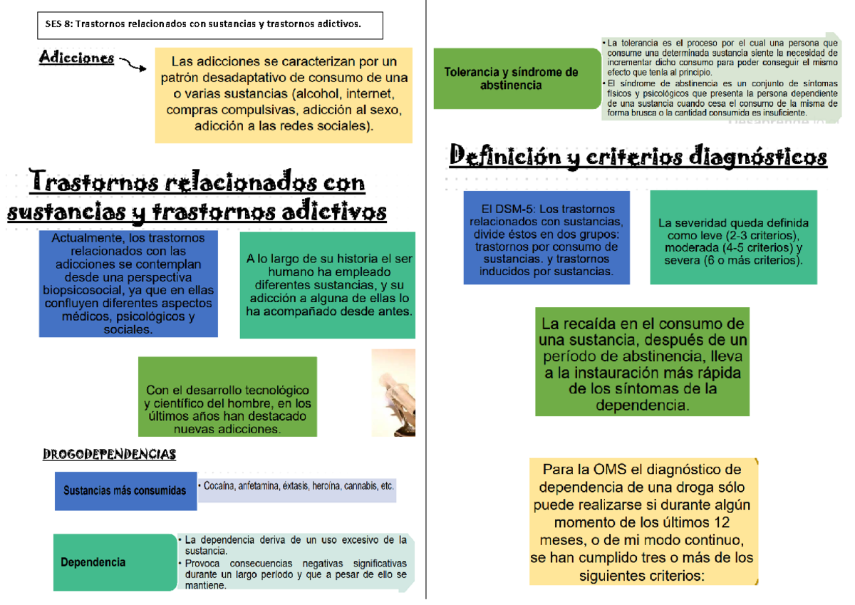 SEM 8 Psicopato - SES 8: Trastornos relacionados con sustancias y
