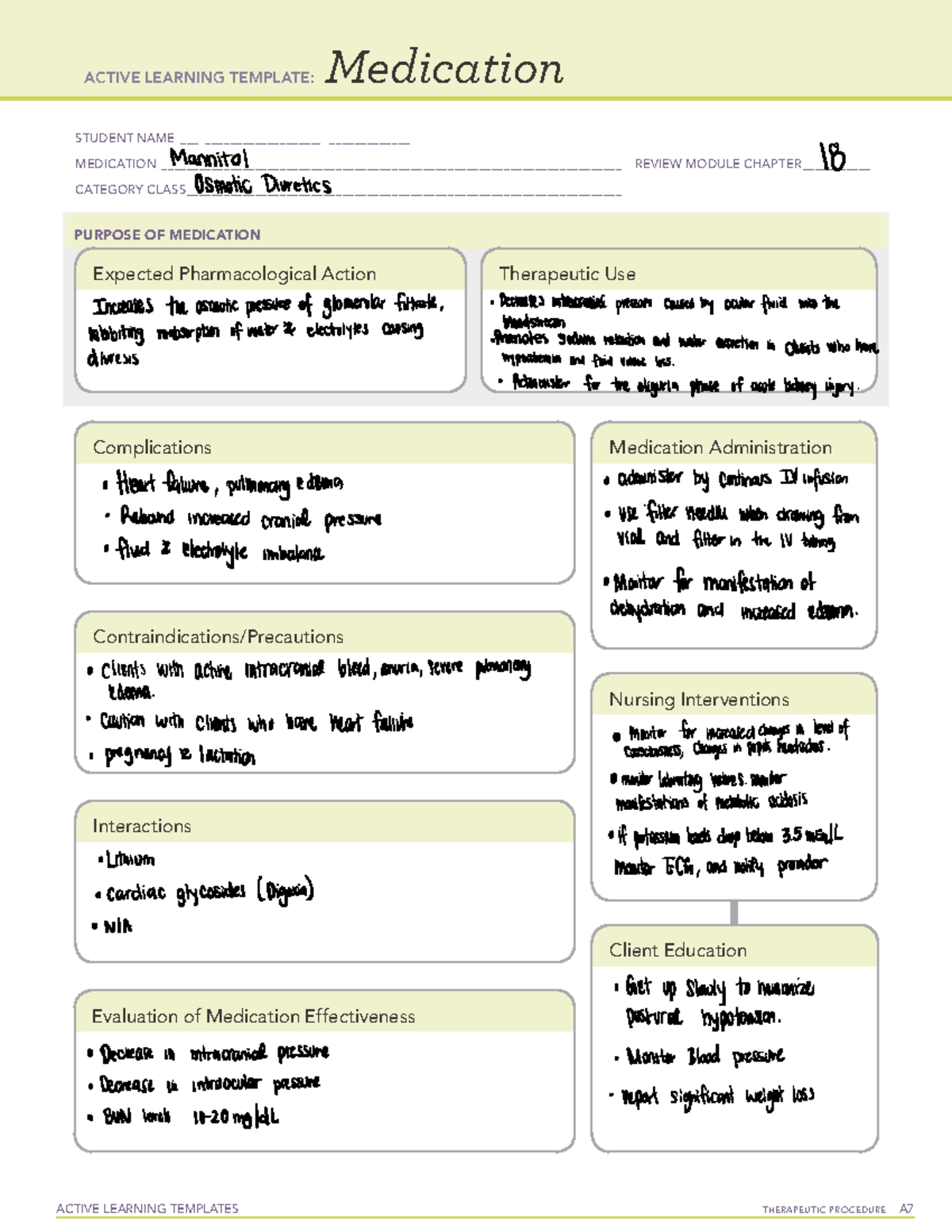 Mannitol Active Learning Template - ACTIVE LEARNING TEMPLATES ...