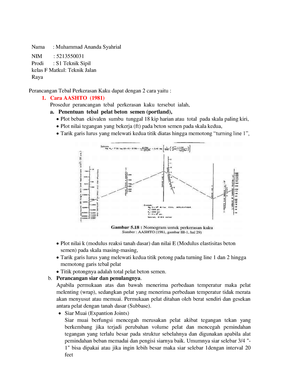 Resume Teknik Jalan RAYA Muhammad Ananda Syahrial 5211250006 Semester 2 ...