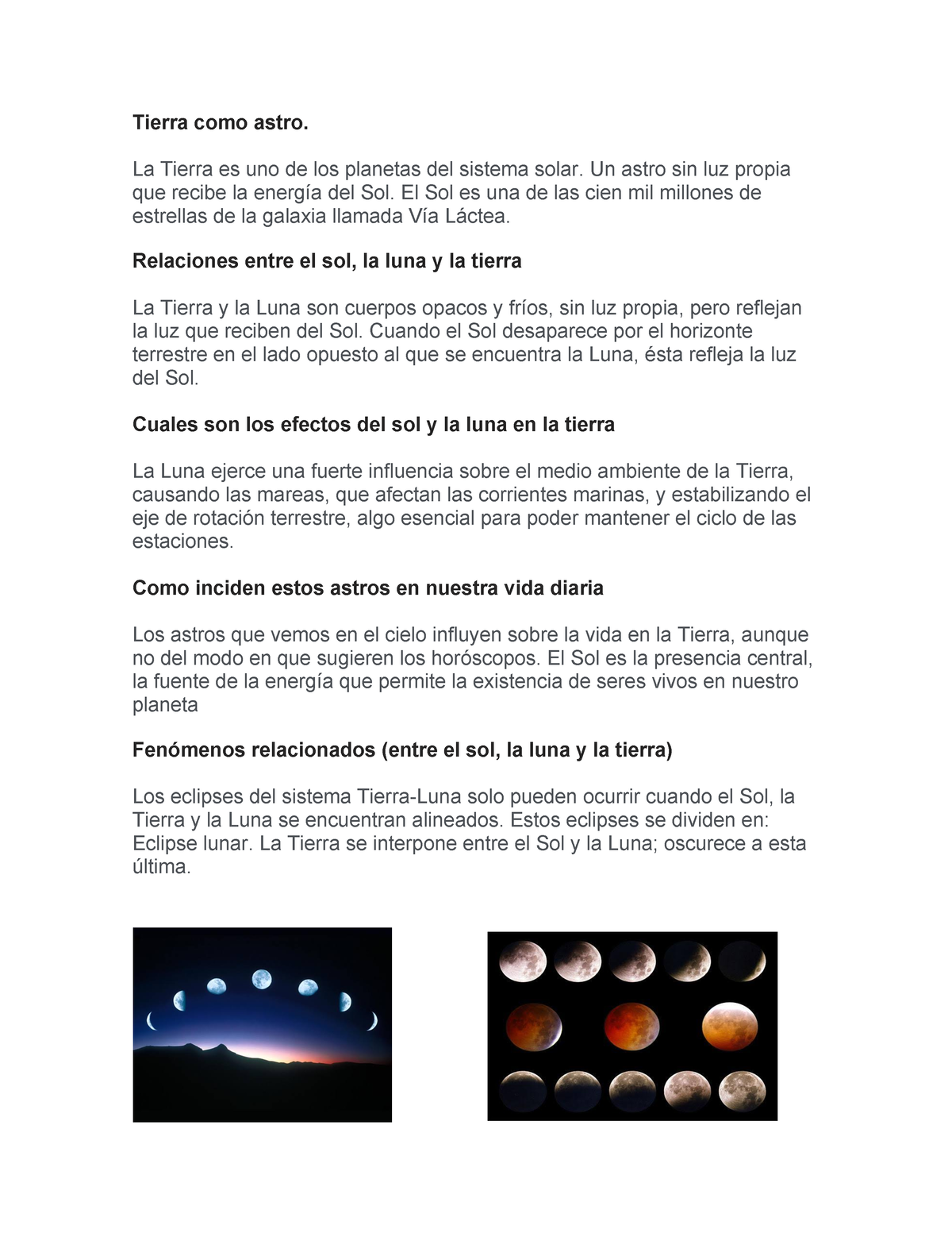 Geografía - Jfnfnf - Tierra Como Astro. La Tierra Es Uno De Los ...