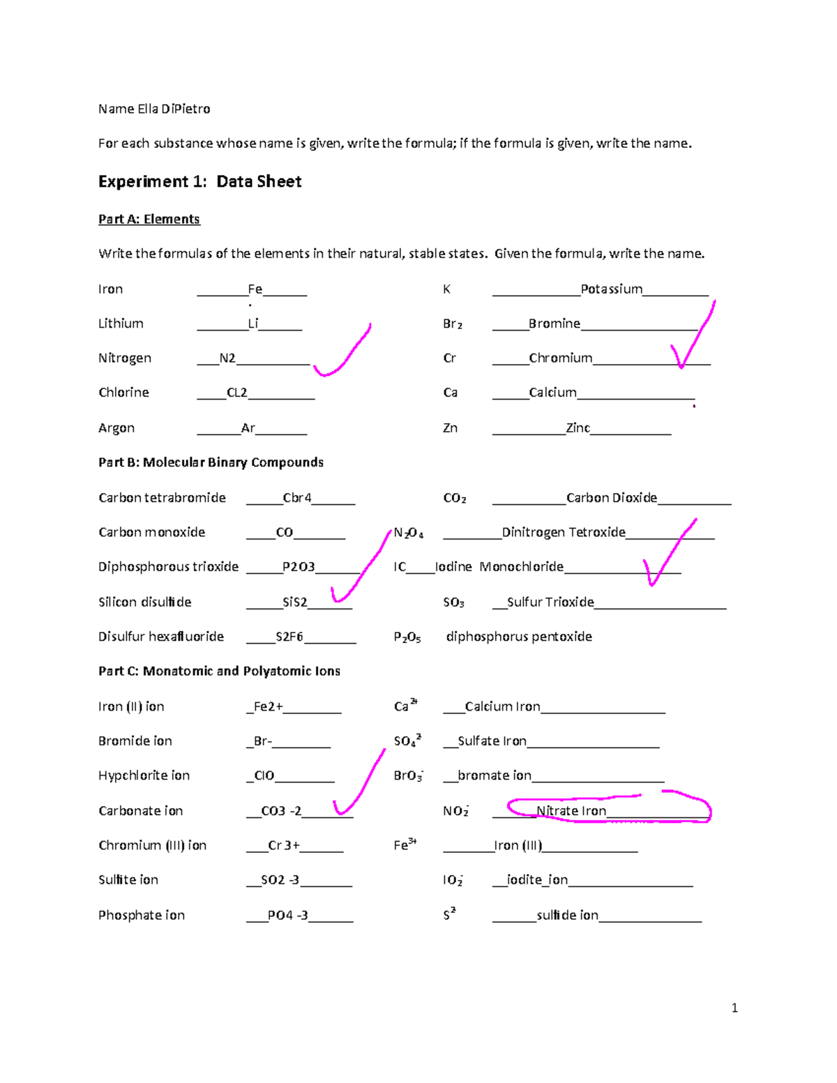 Lab+1+Naming+Compounds+report%281%29 - Name Ella DiPietro For each ...