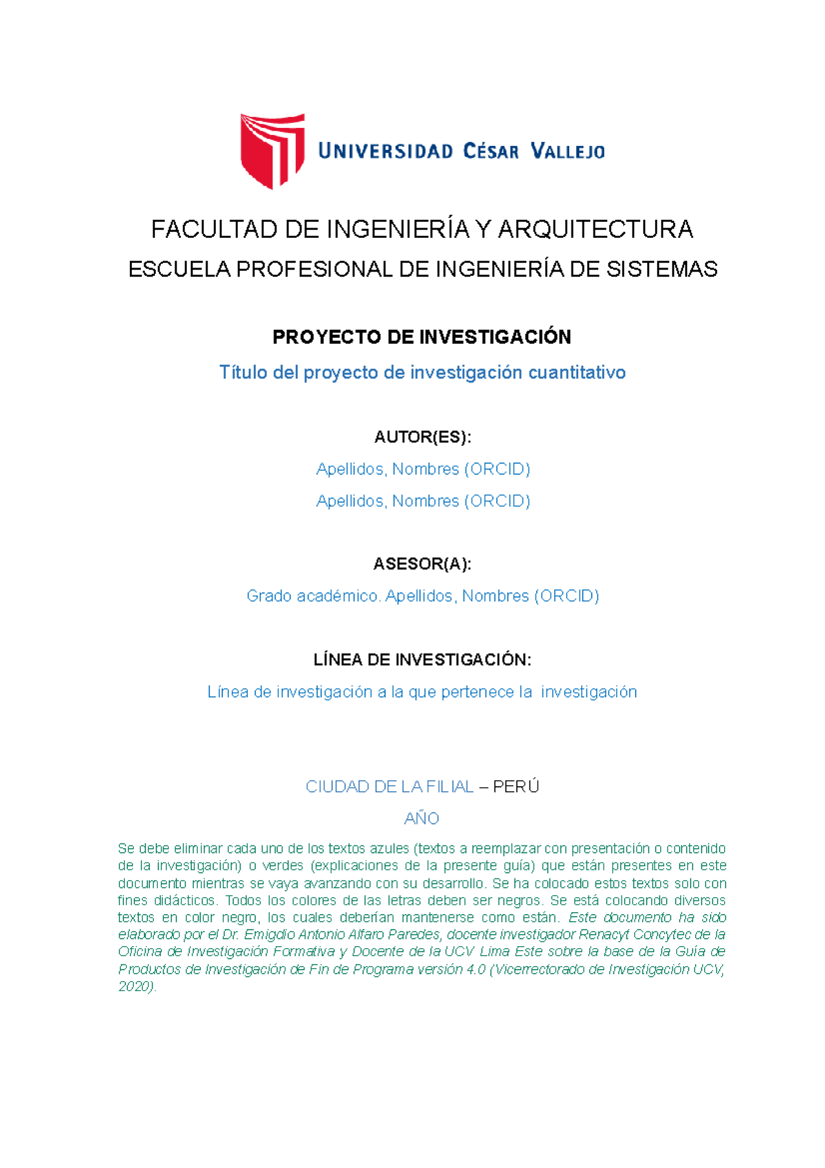 GUÍA Detallada PARA LA Elaboración DEL Proyecto DE Investigación ...