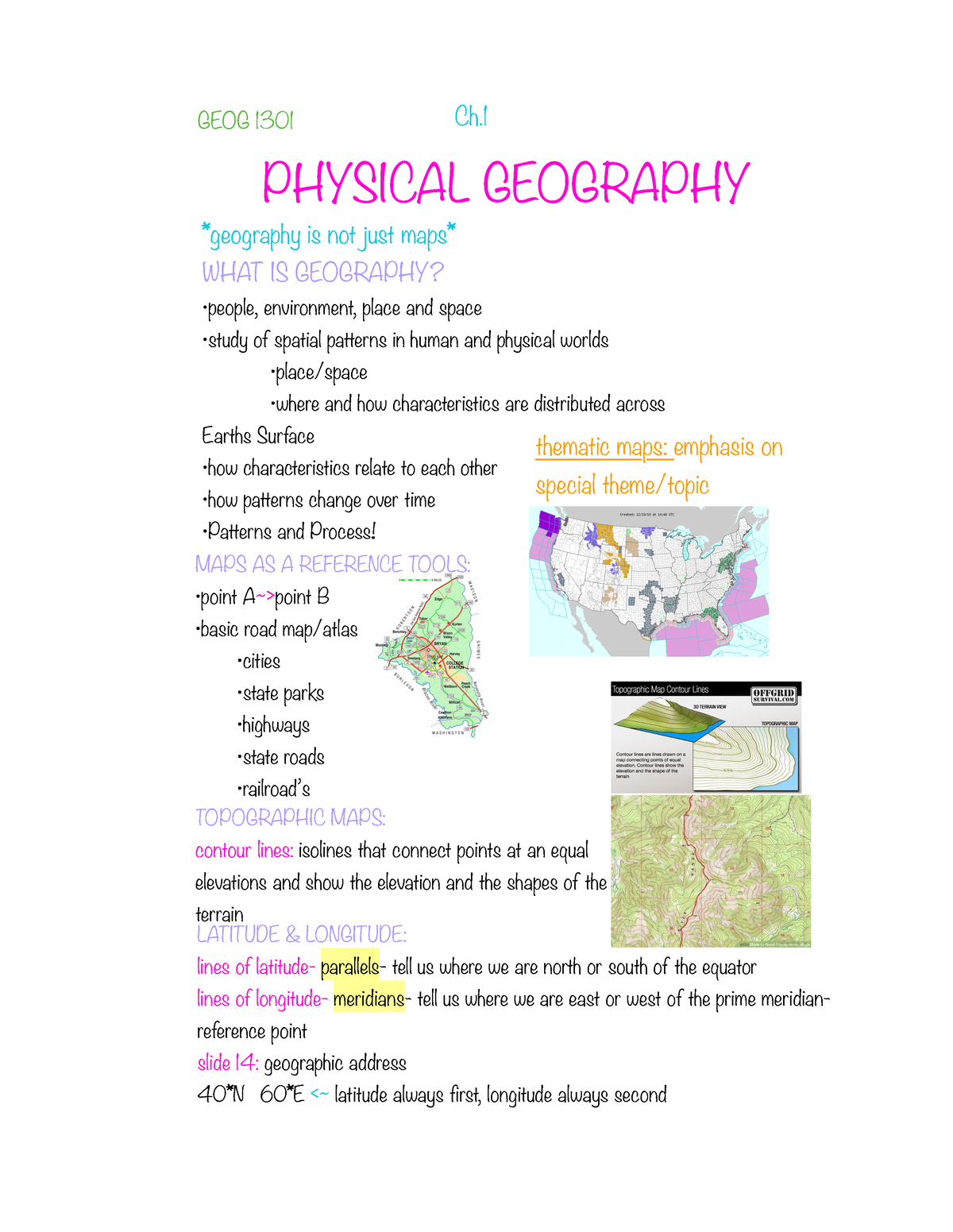 essay questions for physical geography