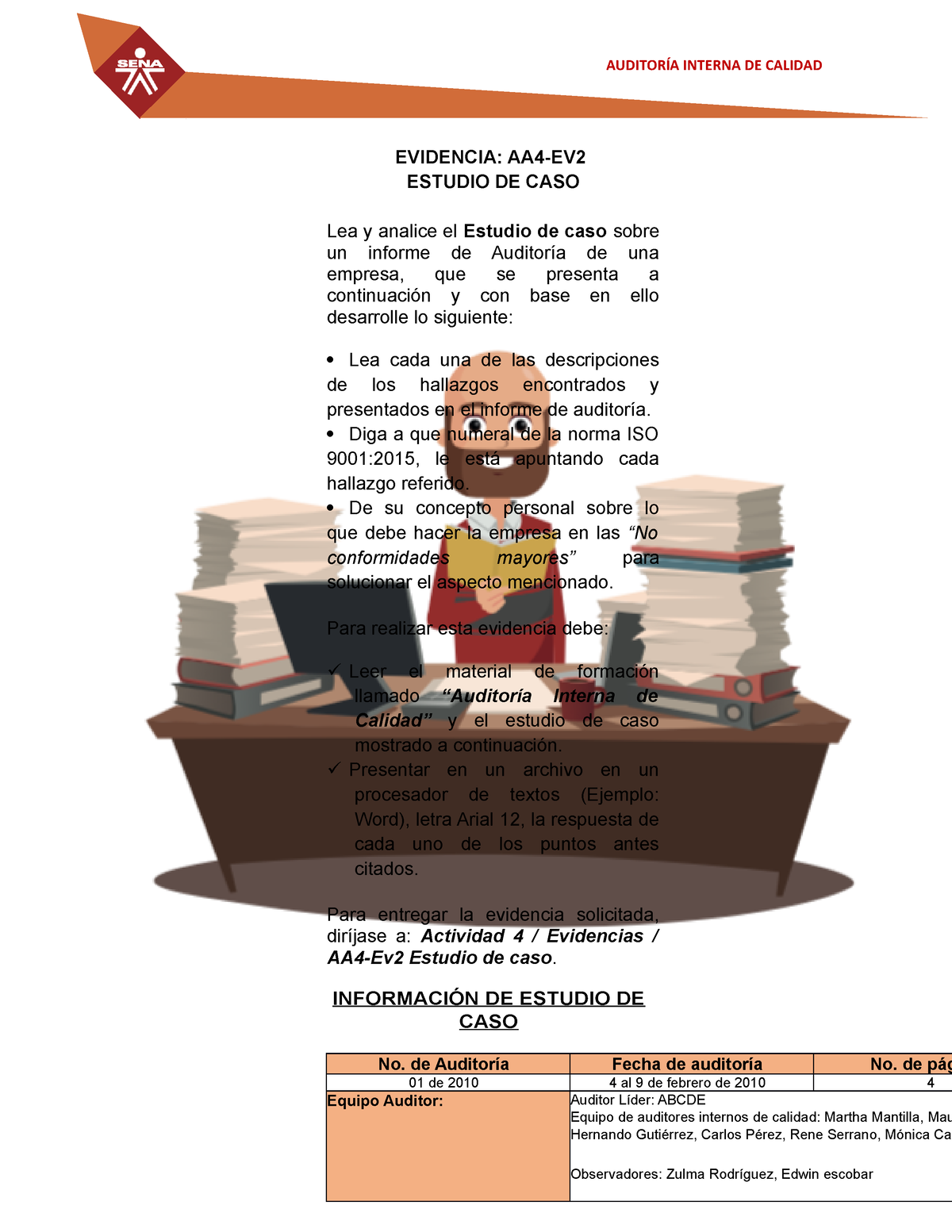 Formato Evidencia Aa Ev Estudio De Caso Evidencia Aa Ev Estudio De Caso Lea Y Analice El