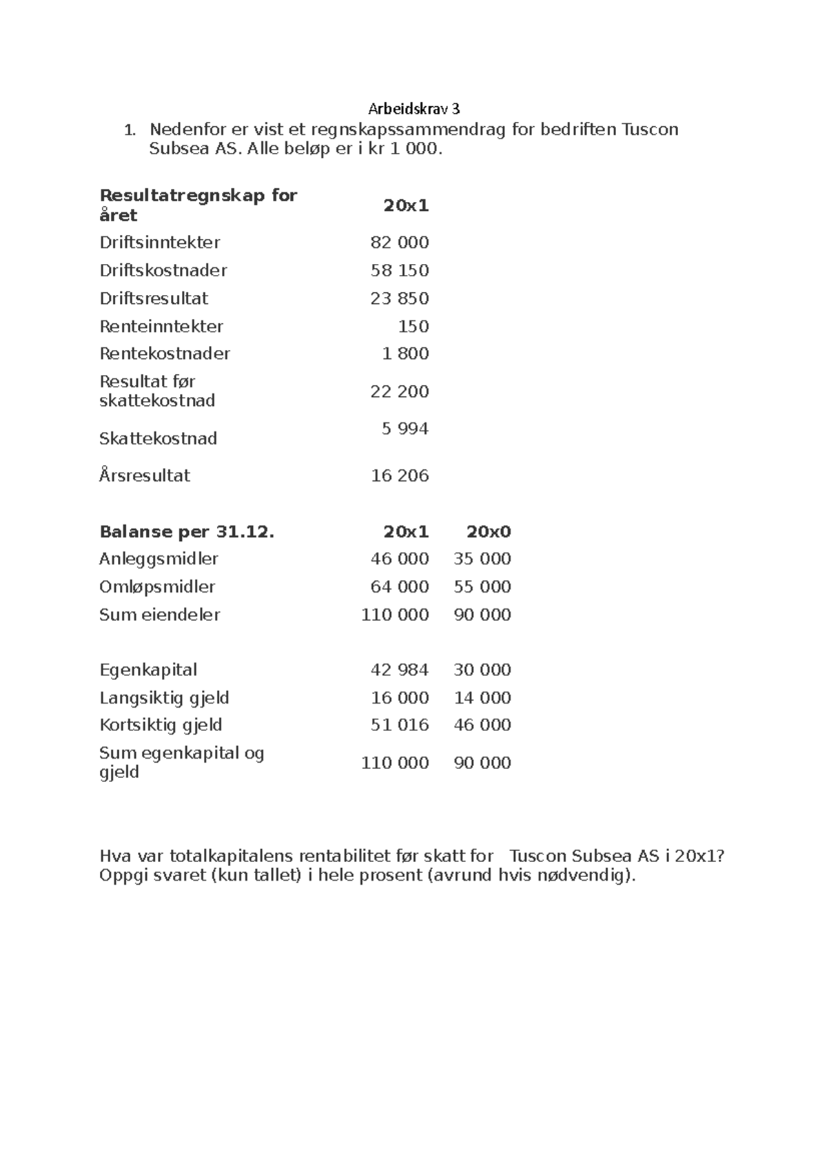 Arbeidskrav 3 - Ljgvhgjhhkbjnkhbjjhbjknkm - Arbeidskrav 3 Nedenfor Er ...