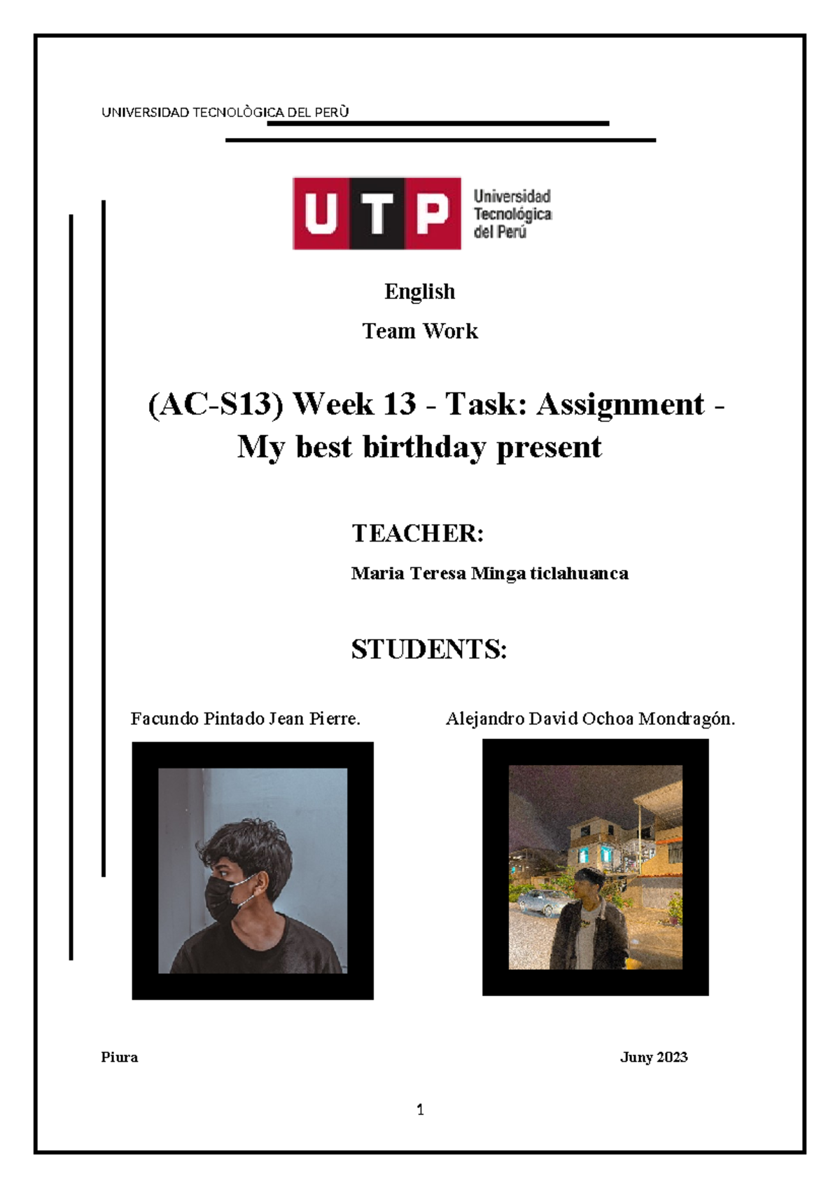 (ac s13) week 13 task assignment my best birthday present