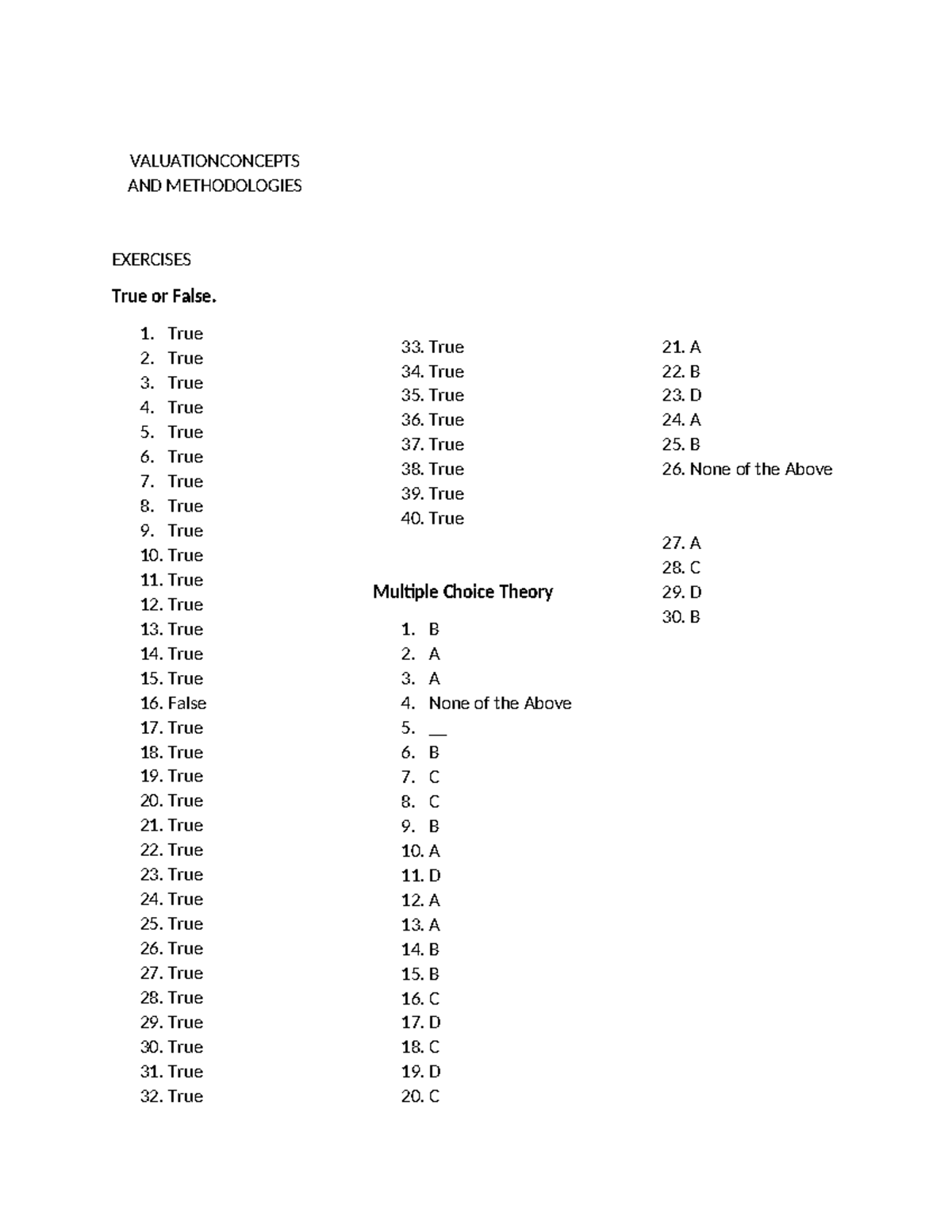 Valuationconcepts And Methodologies Valuationconcepts And