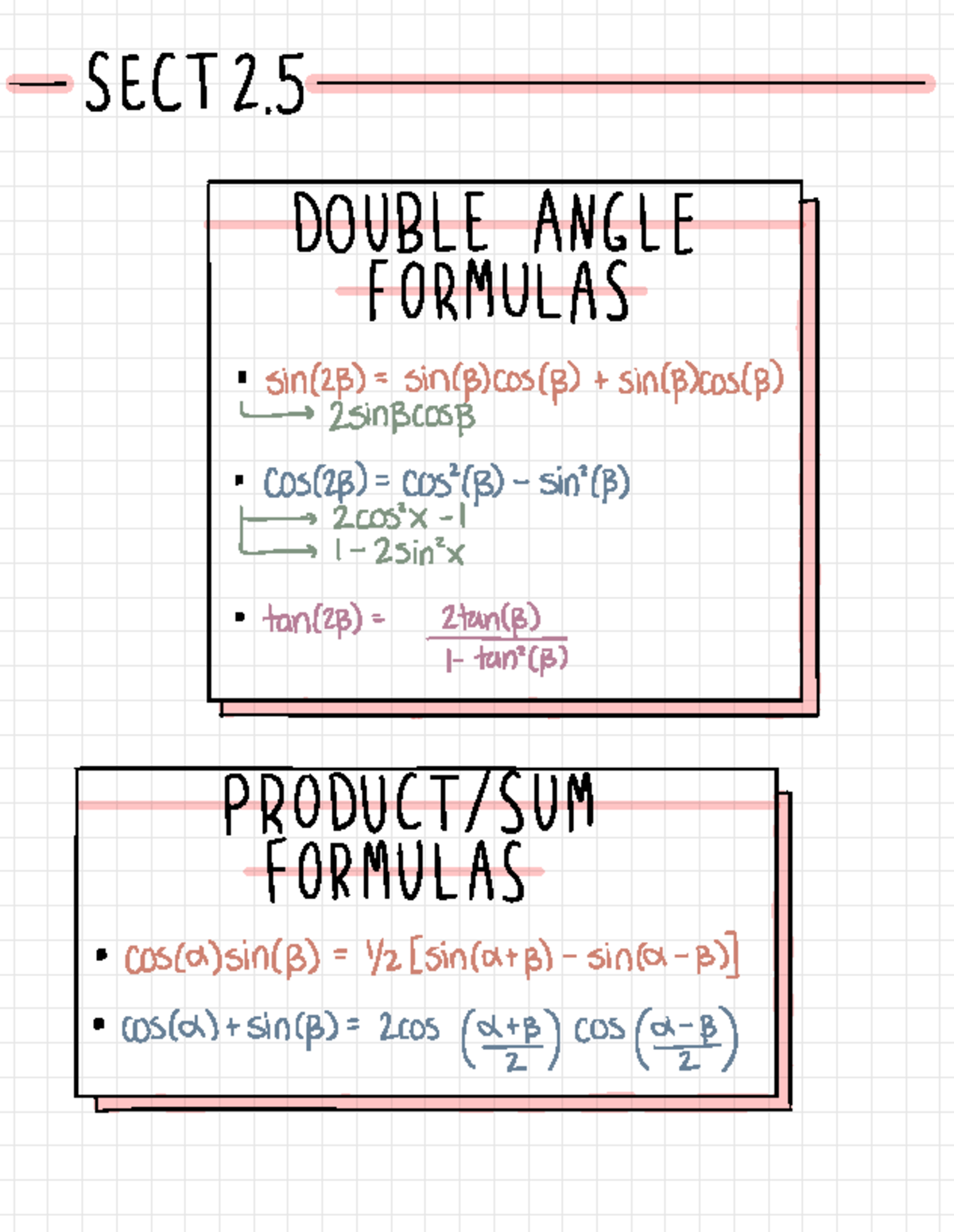 MAT 1560 2.5 - Parent - SECT 2. DOUBLE ANGLE FORMULAS i÷÷÷÷÷÷÷i÷÷:÷÷:÷ ...