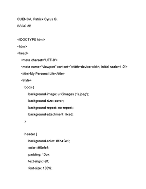 Activity 5nmgsdfdgf - Cuenca, Patrick Cyrus G. BSCS 3B JavaScript's ...