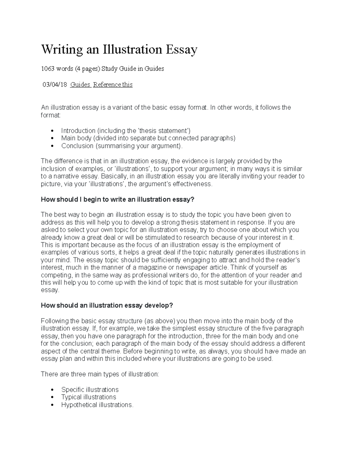 Essay writing - 1 - .......................... - Writing an ...