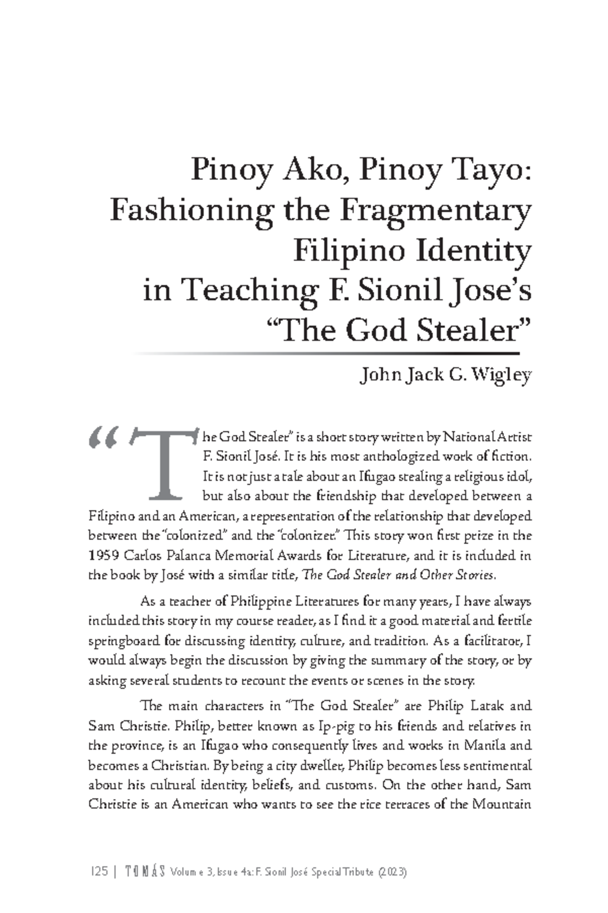 25 Pinoy Ako Pinoy Tayo Fashioning the Fragmentary Filipino Identity in ...