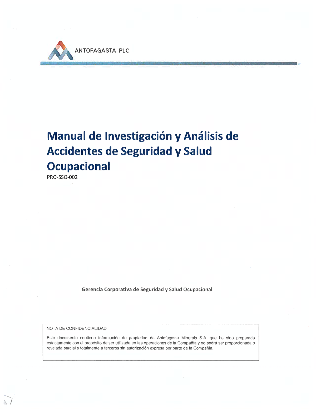 Manual De Investigación De Seguridad Y Salud PRO-SSO-002 - Prevencion ...