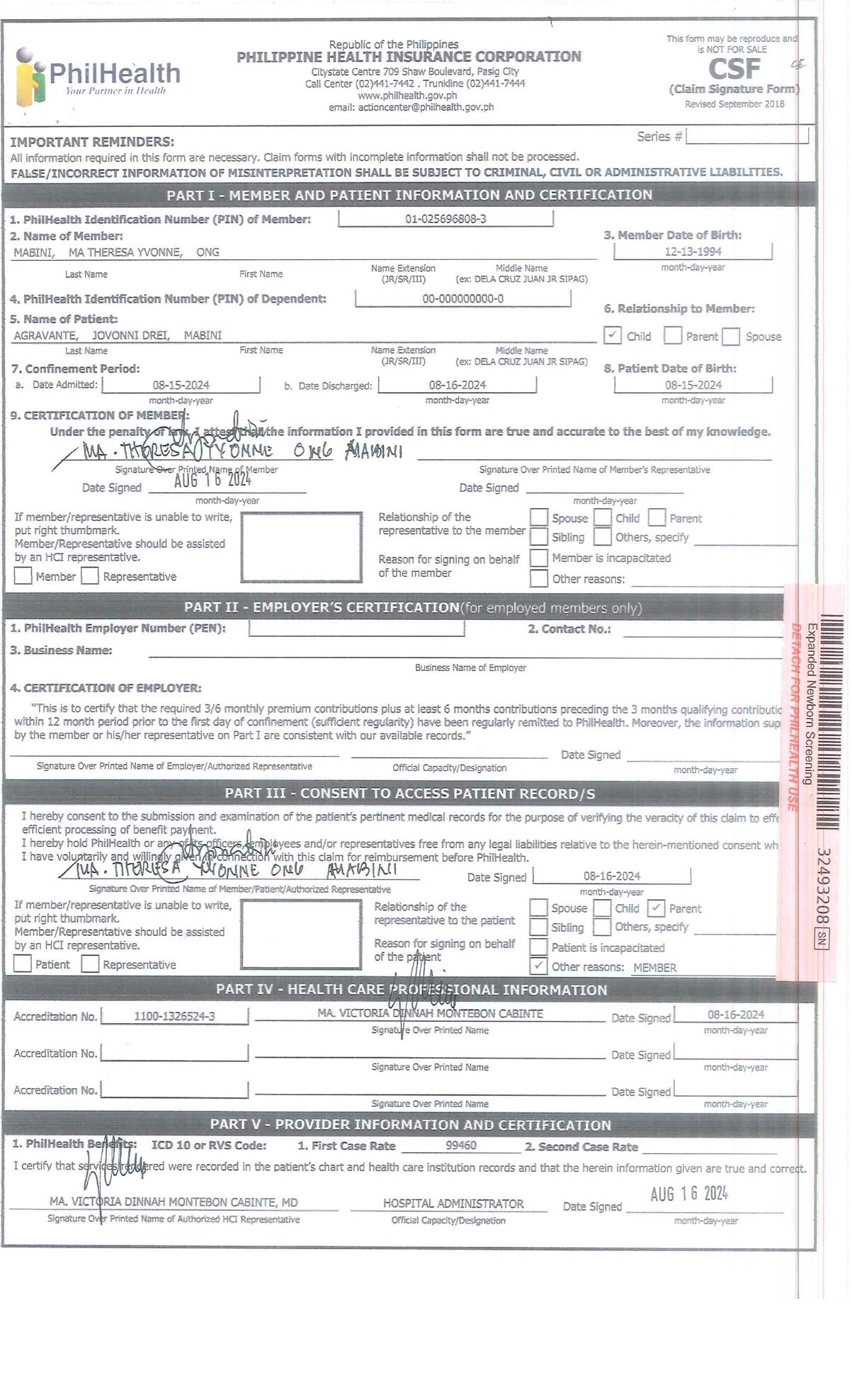 CSF - n/a - Republic of the Philippines This form may be reproduce and ...