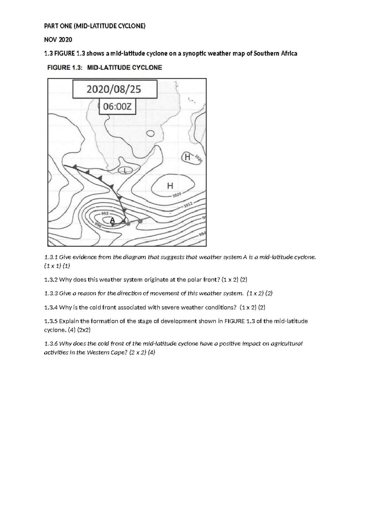 Climate and weather - Activities for term 1 - PART ONE (MID-LATITUDE ...