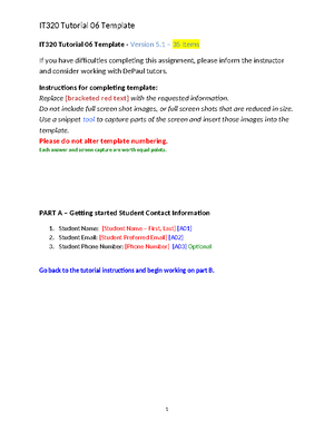 Tutorial 05 Template - Lecture notes - Tutorial 05 Template – Version 5 ...