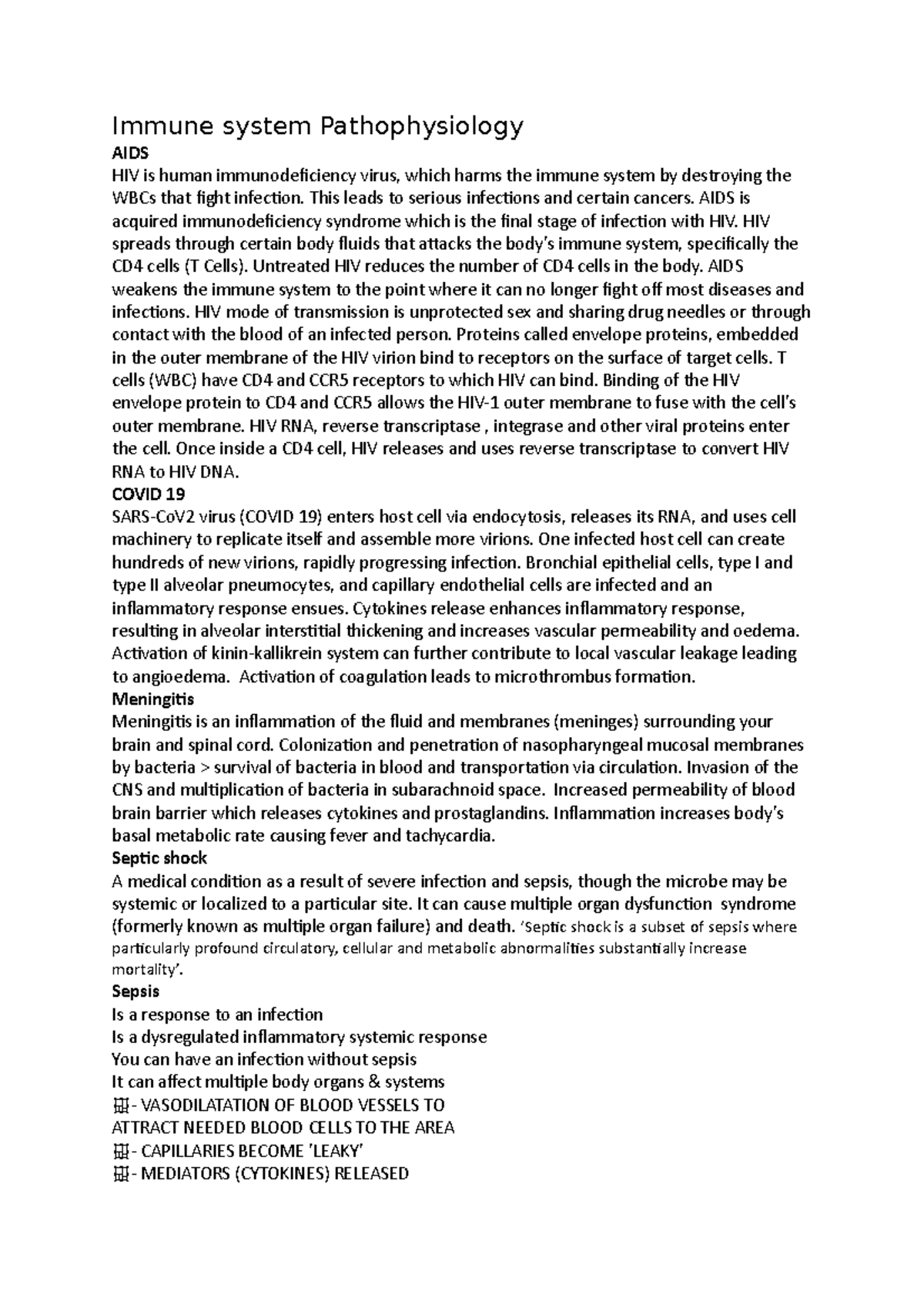 Pathophysiology immune system - Immune system Pathophysiology AIDS HIV ...