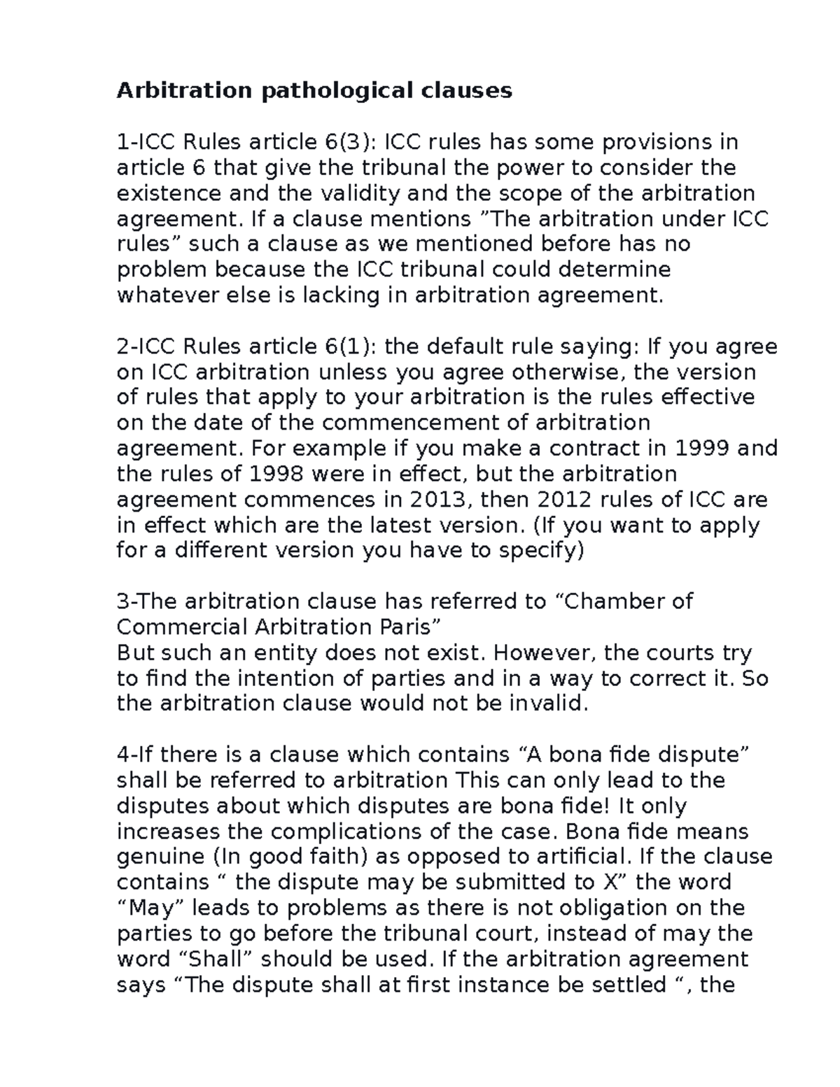 exercise-on-arbitration-clauses-arbitration-pathological-clauses-1