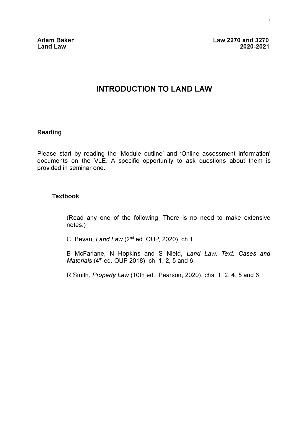 dissertation on land law