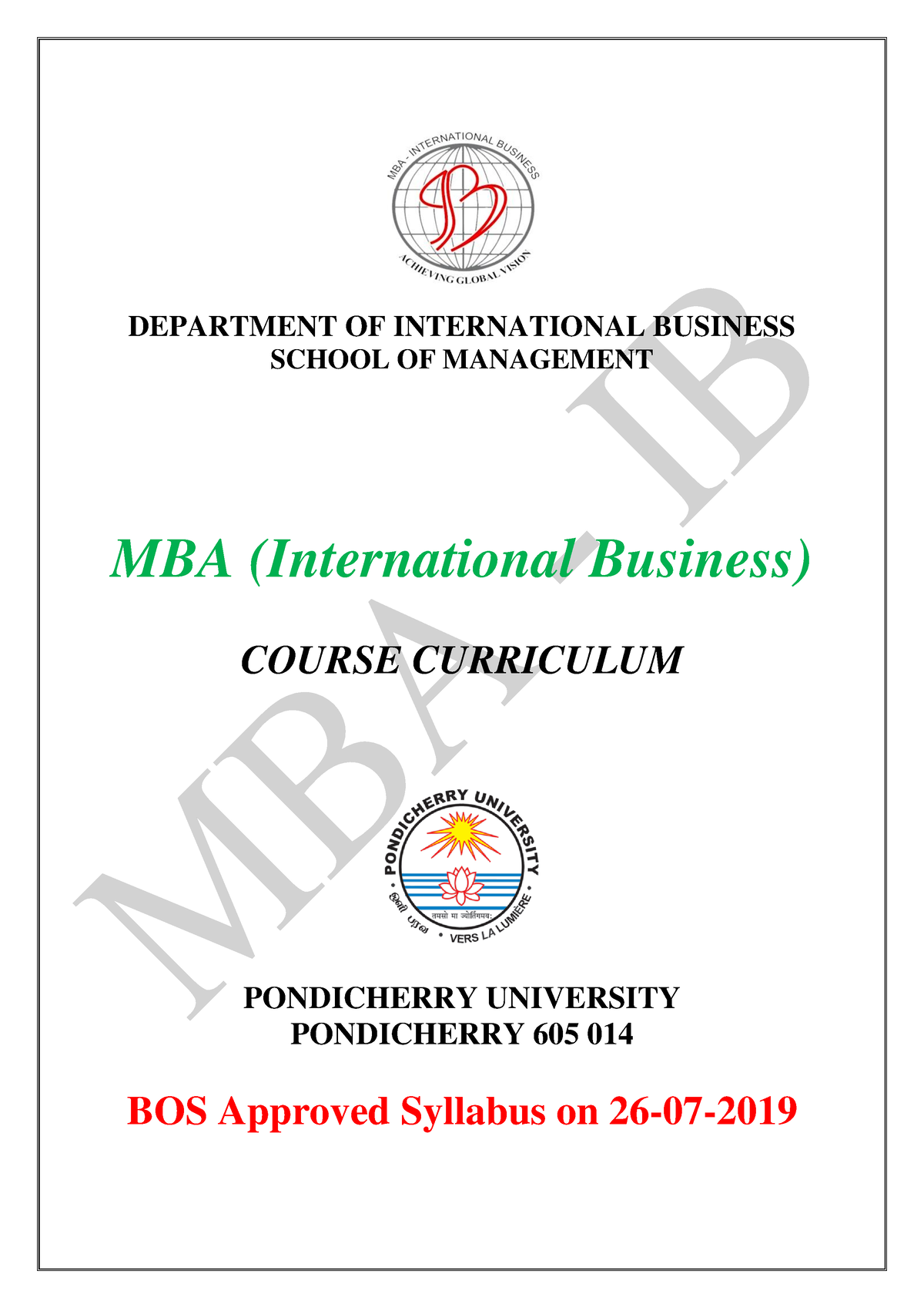 mba international business assignment