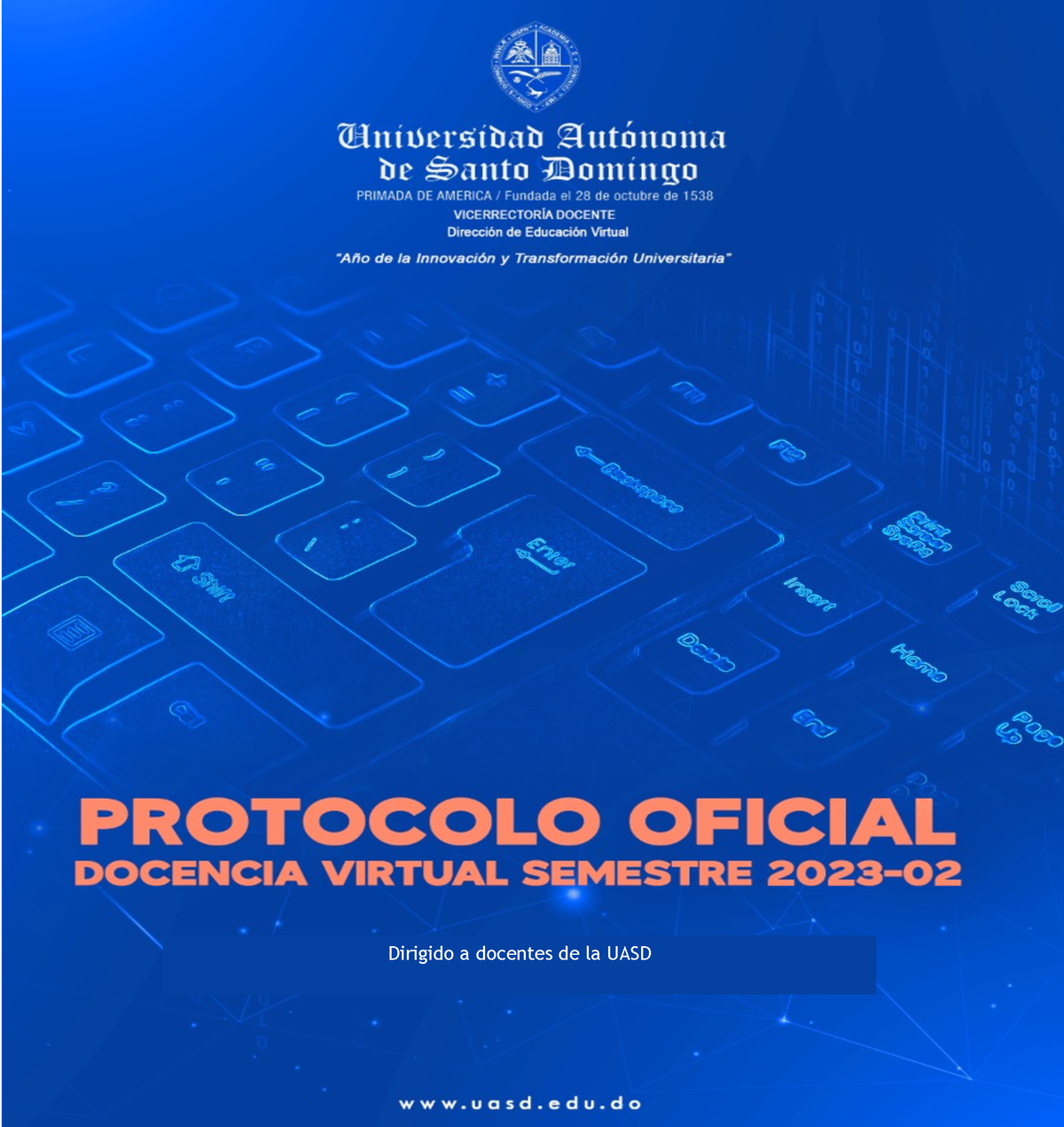 Protocolo Docencia Virtual UASD 2023-20 - 1 Dirigido A Docentes De La ...