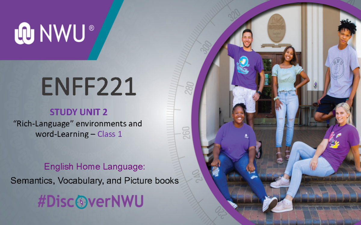 All The Students In Class 1-a ENFF+221+-+SU+2+-+Class+1 - ENFF 221 English Home Language: Semantics