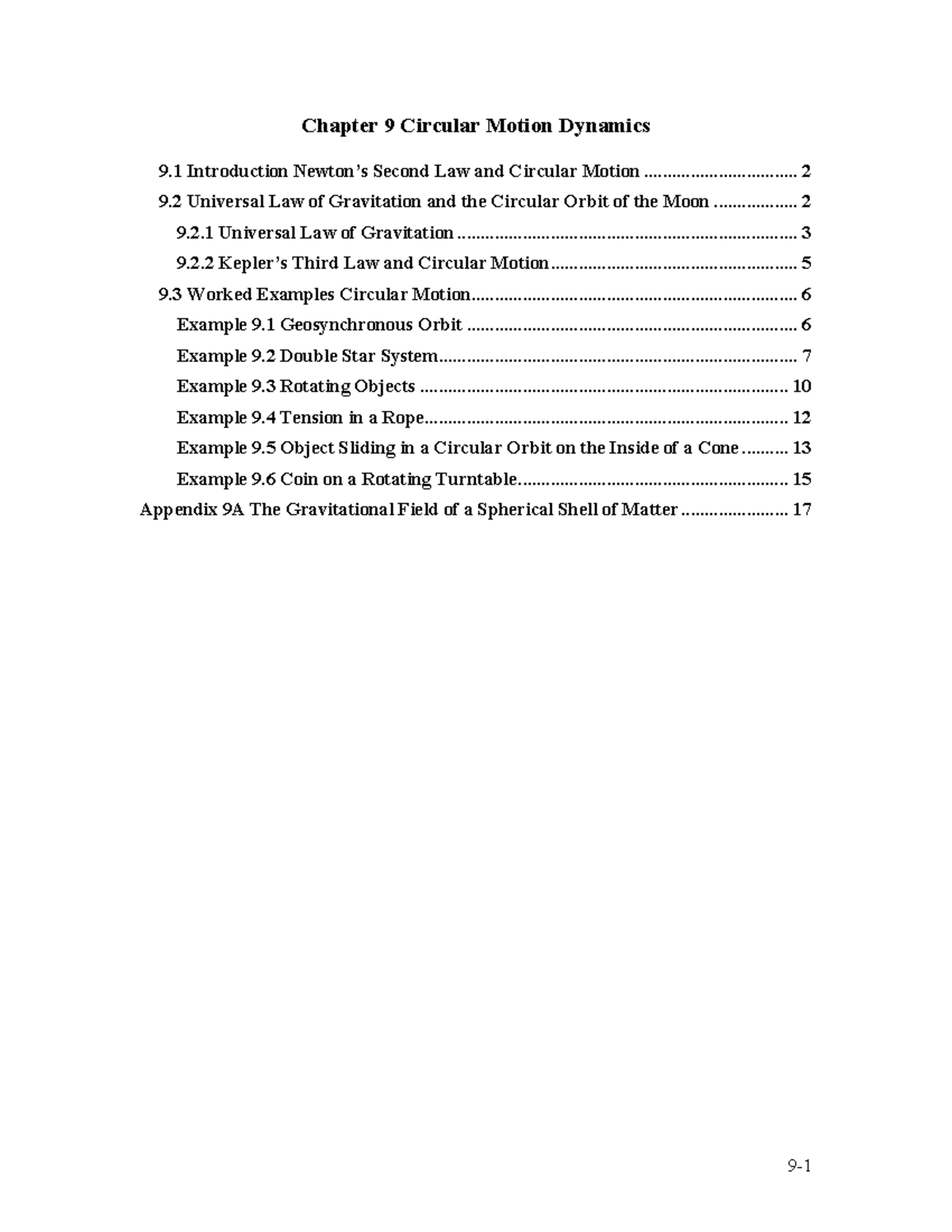 Mit8 01scs22 chapter 9 - notes on momentum - Chapter 9 Circular Motion ...