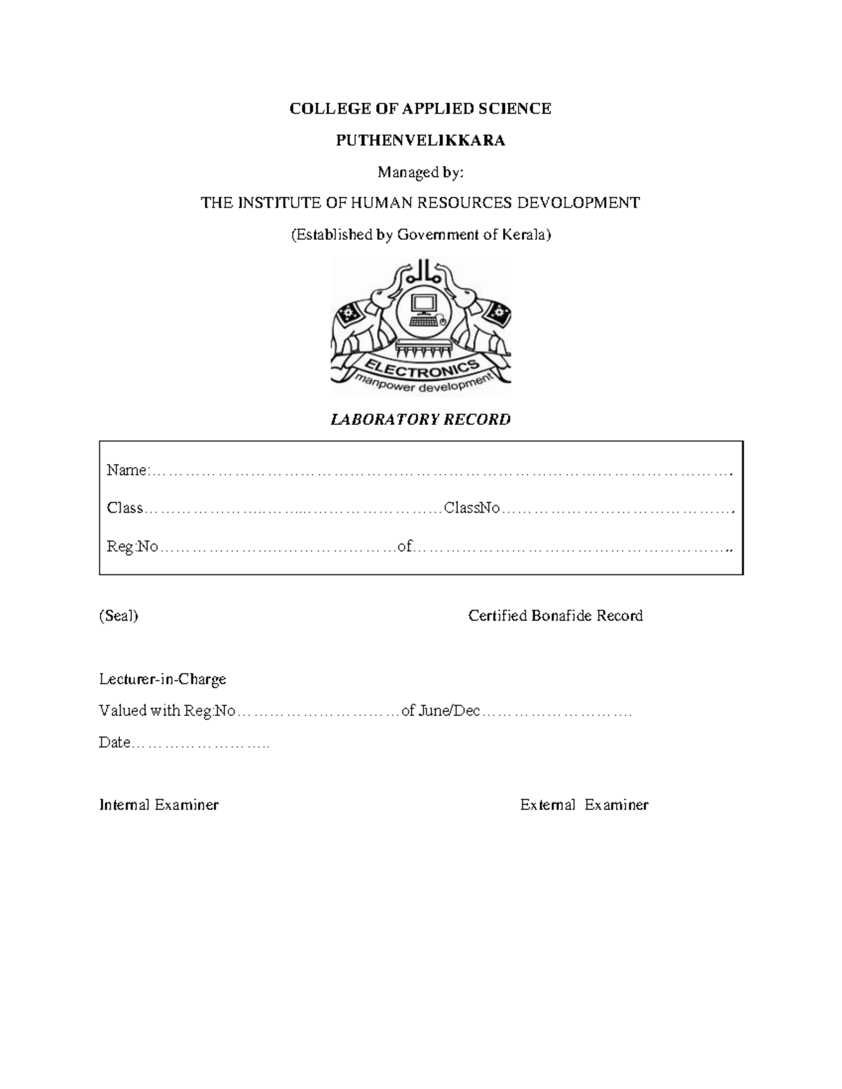 Itb record programmes - Note for computer fundamentals - COLLEGE OF ...
