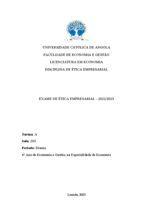 Trabalho DE Ética Profissional - ORDEM DOS ADVOGADOS DE ANGOLA TRABALHO ...